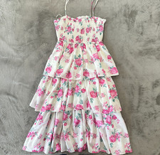 NWT Love Shack Fancy x Target Tiered Pink Floral Smocked Dress SMALL