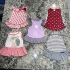 Lot Of 5 Dog Dresses All Are In Good Condition And Clean Fits 14-19 Pound Dogs