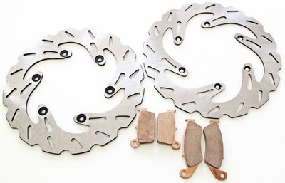 Brake Rotors and Brake Pads fits Yamaha YZ250 2003 - 2007 Front and Rear RipTide