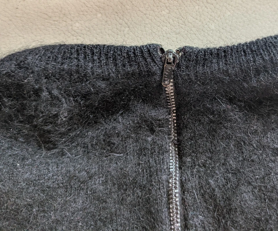 Lola's Vintage 50 er 60er Jahre 100% Angora Pullover Kurzarm L 40 - Bild 4 von 4