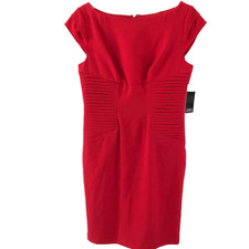 NEW Adrianna Papell Women Red Sheath Dress Size 8 Party Cocktail