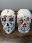 La Vida 26668 Sugar Skull 3D Day of the Dead DOD Salt & Pepper Set Ceramic — photo 1