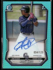 2026 Bowman Roldy Brito #CPA-RB Aqua Refractor 1st Bowman Chrome Auto 054/125