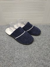Laura Ashley Women Spa Slipper 9 Blue Slip On Round Toe Lightweight Comfort Shoe