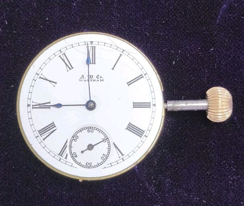 Antique Waltham Grade M 7j, 0s 1891 Watch Movement Running