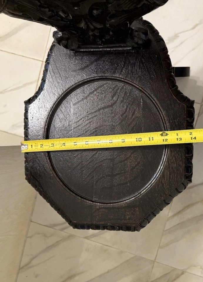 Silla Renacimiento Gótico Tallada Caoba Oscura Ángeles, Mascarones, Mono, Siglo XIX Foto 2 de 4