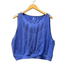 Free People Movement Tank Top Womens Medium Running Thru My Mind Blue Activewear