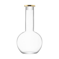 LSA Luca Mouth-Blown Glass Decanter & Stopper 1.5L with Gold Band