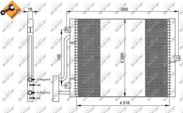✅Fits NRF NRF 35307 Air conditioning condenser 35307 A/C condenser ⭐UK Seller⭐ - Image 13