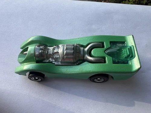 1973 Hot Wheels Redline Jet Threat Lime Green Enamel Shell Promo HK