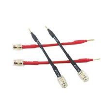 WJSTN Flex Pin Banana Plugs to 4mm Female Jack Speaker Audio Red/Black