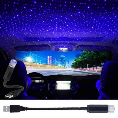 LEDCARE USB Star Projector Night Light, Portable Adjustable Violet Blue 