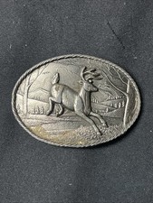 Vintage 1980 Deer Belt Buckle The Great American Buckle Co. Chicago USA 472