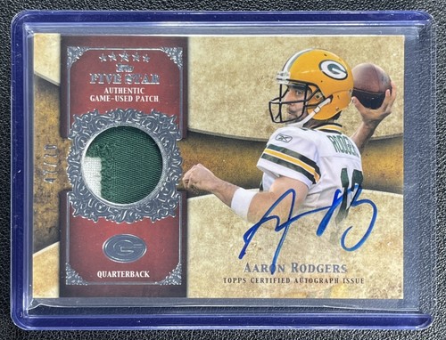 AARON RODGERS 2011 TOPPS FIVE STAR VETERAN GAME-USED PATCH AUTO 47/70 PACKERS