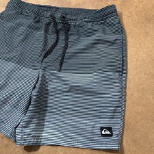 VTG Quicksilver Men  s Lined Board Shorts Multicolor Sz 32 - 7  Inseam Y2K 90  s