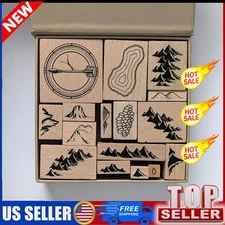 Fantasy Map-Making Stamp Kit – 16-Piece Rubber Stamp Set for TTRPG, World Bui...