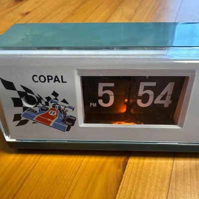 COPAL Flip Clock Racing Car Retro Japan KP160 Vintage F1 Desk