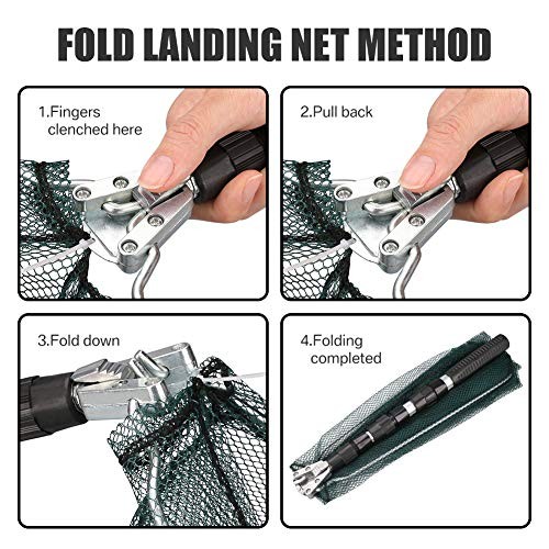 Fishing Net Minnow Nets with Aluminum 51" Full Length (3 Sectional Handle) - Bild 6 von 8