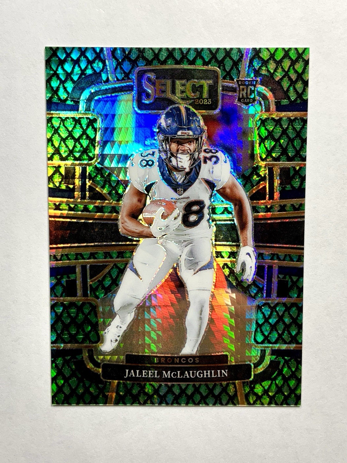 2023 Panini Select - Concourse Jaleel McLaughlin #32 Dragon Scale Prizm /70 (RC)
