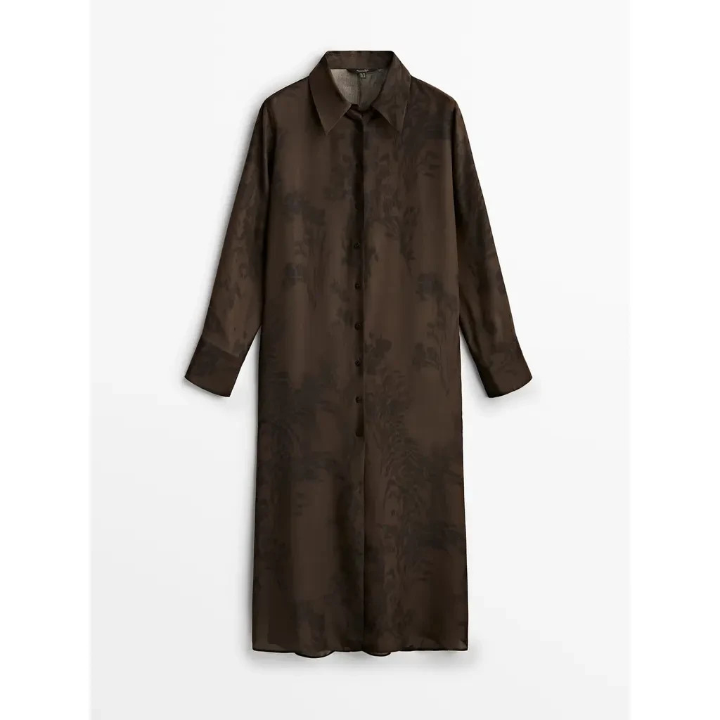Massimo Dutti studio shirt silk dress long sleeves ultra rare!!!