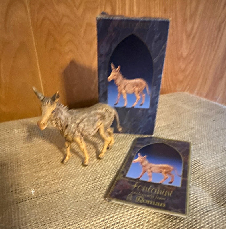 Fontanini Donkey Nativity Figurine Gray Christmas Village 54053