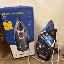 Russell Hobbs Powersteam Ultra 3100W Corded Steam Iron, Ceramic, Black/Grey