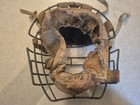 Antique 1930s-40s Wire Cage Baseball Catcher's Mask - Glare Guard - Horsehair... — photo 3