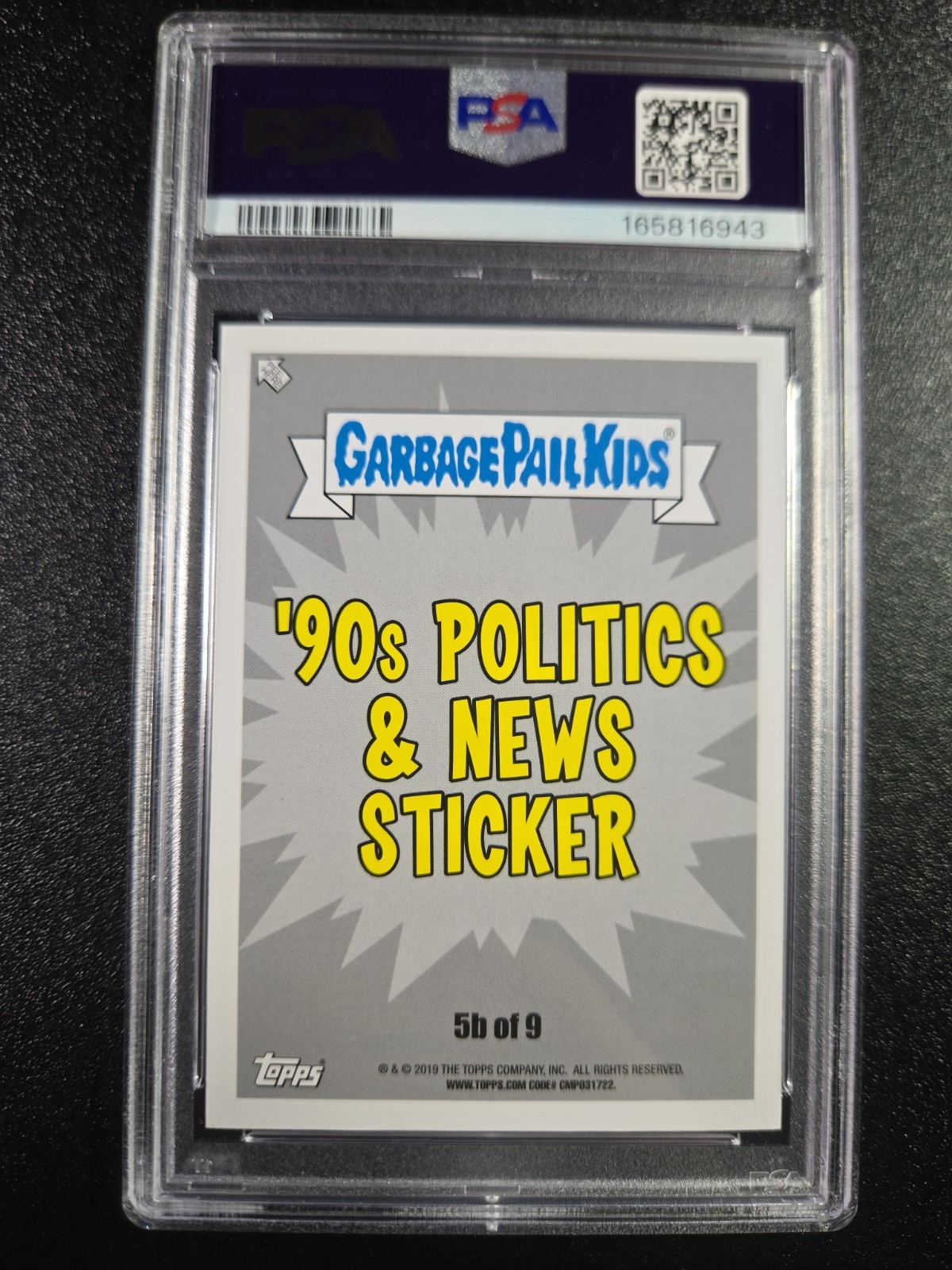 PSA 10 Iron Mike Tyson Ear Biting Spoof 2019 Garbage Pail Kids Card Tearin' Ears view 4