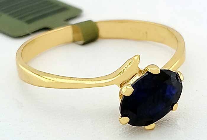GENUINE 1.05 Cts BLUE SAPPHIRE RING SOLID 10K GOLD - Free Certificate Appraisal
