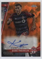 2024 Topps Chrome MLS Sapphire Edition Orange 10/25 Kobe Franklin Auto 0vl1