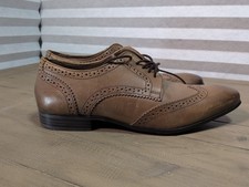 Base London Men's Tan Leather Wingtip Brogue Shoes - Size EU 42 / UK 8