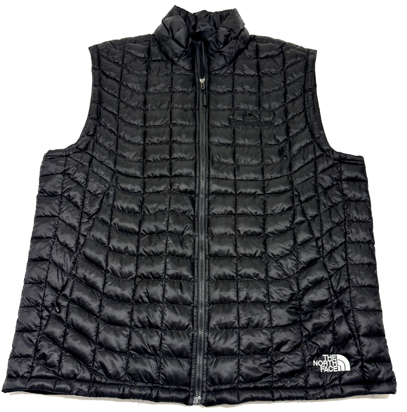The North Face ThermoBall Trekker Vest Mens L Black Quilted Puffer EUC Primaloft