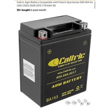 Caltric AGM Battery BA153 12V 12AH CCA 200 YTX14AH BS for Polaris Sportsman