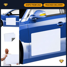 Blank Car Magnet Signs 2-Pack - 18"x24", 40 Mil Thick Magnetic Sheets, White PVC
