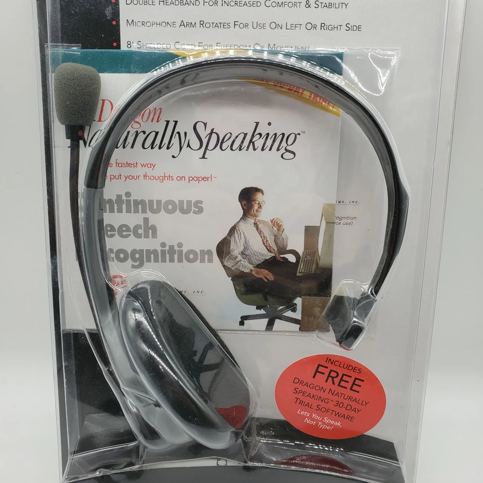 Vintage LABTEC C-316 Wired Headset with Boom Microphone for PC Interactive Audio - Image 2 of 4