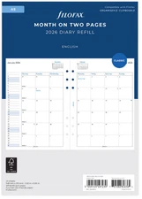 Filofax A5 Month on Two Pages 2026 Diary Refill - English - New Unopened