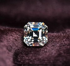 3Ct Lab Grown CVD Diamond Asscher Cut Natural D Color Loose VVS1 Grade Certified
