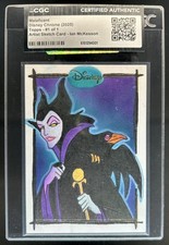 Marketplace image: 2025 Topps Chrome Disney Maleficent Ian McKesson Artist Sketch 1/1 CGC Authentic
