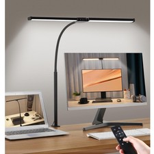 Led Desk Lamp for Home Office, Eye-Care Architect Light with Clamp, Smart Dou...