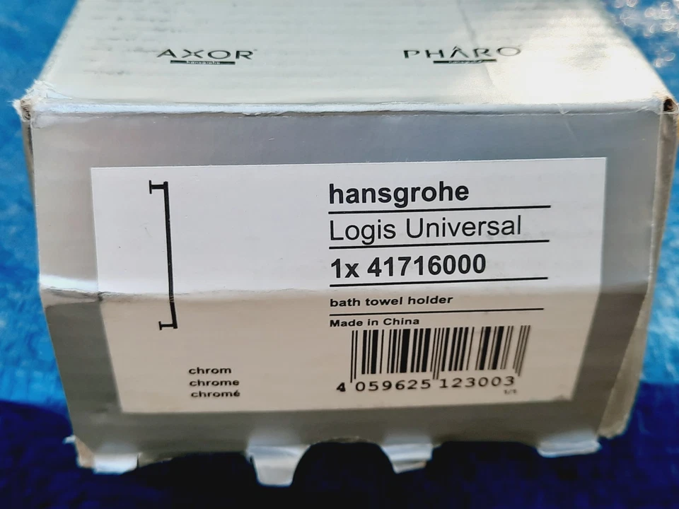 Barra de Toalha Hansgrohe 41716000 Logis Universal 24" ~ Cromada NOVA - Imagem 2 de 4