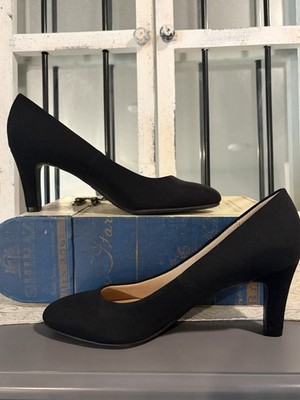 Abella True Comfort Galaxy Black Pumps Shoes~US 8M~ 3 '' Heels Closed Toe Classic