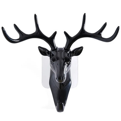Wall Hanging Hook Vintage Deer Head Antlers for Hanging Clothes Hat Scarf Key De