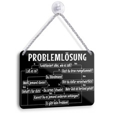 Blechschild PROBLEMLÖSUNG 18x12cm Lustig Bü...