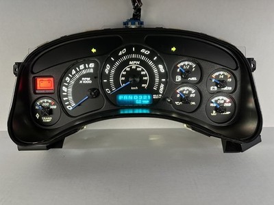 00-02 Silverado Speedometer Instrument Gauge Cluster White LED Trans Temp