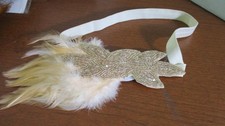 GREAT GATSBY FEATHER  BEADS HEADBAND Flapper Hair Accessory