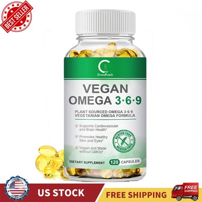 Omega 3 6 9 Vegan 120Capsules 1360mg High Strength Fatty Acids Immune Support