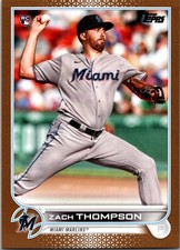 2022 Topps Gold Baseball-Zach Thompson-#227-1964 of 2022-Miami Marlins