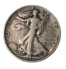 1937 Philadelphia LIBERTY WALKING HALF DOLLAR, FINE