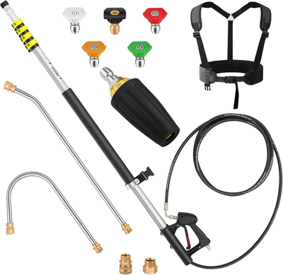 #ad 24 FT Telescoping Pressure Washer Wand Extension Hot Water Supported Power Wash $168.69
