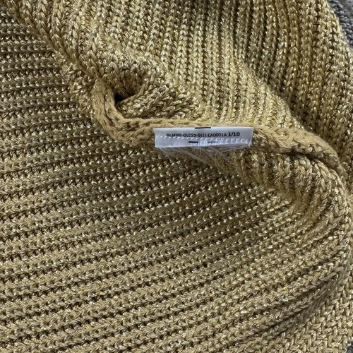 Lauren Ralph Lauren Womens L Oversized Knit Sweater Pullover Long Sleeve Gold - Picture 5 of 6